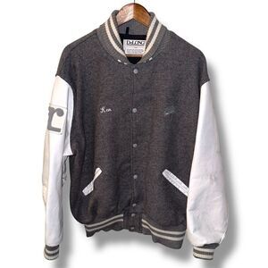 DeLONG Leather & Wool Made in USA Varsity Jacket Sz XL
